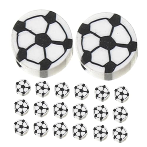 Gatuida 100 Stück Teiliges Fußball Perlen für Schmuckherstellung Robuste Polymer Clay Sport Elemente Vielseitig für DIY Armbänder Halsketten Schlüsselanhänger Langlebig und Farbecht von Gatuida
