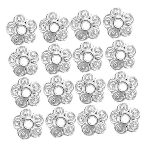 Gatuida 100 Stück Teiliges Metall Perlenkappen Blumen Spacer Endkappen für DIY Schmuckherstellung Robustes Legierungszubehör für Halsketten und Armbänder Antikes Design für Vielseitige von Gatuida