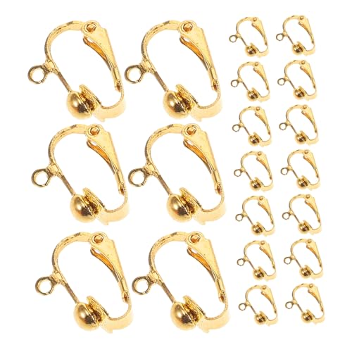 Gatuida 100 Stück Teiliges Ohrclip Adapter Kupfer mit Federmechanismus Schmerzfreie Ohrclips für Nicht pierced Ohren für DIY Schmuckherstellung und Individuelle Ohrringe von Gatuida