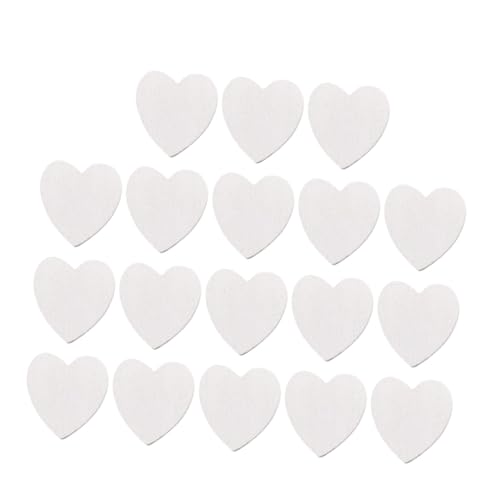 Gatuida 100 Stück Teiliges Set Weiße Holzblüten Herzen zum Basteln DIY Holzornamente für Dekoration Handbemalbare Holzstücke für Party Hochzeit Desktop und Kreative Handwerksprojekte von Gatuida
