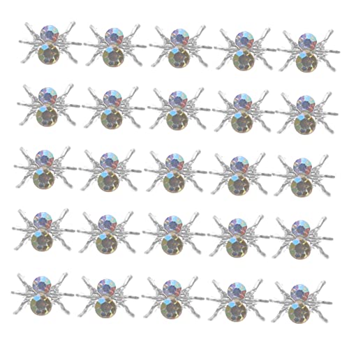 Gatuida 100 Stück Teiliges Spider Nail Art Charms Metall Maniküre Schmuck für Damen Langlebige Nagelverzierung in Spinnenform für Halloween DIY Nail Decor Hochwertiges Legierungs Material von Gatuida