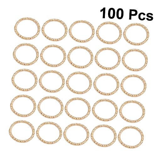 Gatuida 100 Stück Verbindungsringe für Schmuck Herstellung Schmuckringe für Anhänger Drahtsprungringe Schlüssel bastelzeug DIY Schmuckzubehör Schmuck Making Kit Schnallenringe Golden von Gatuida