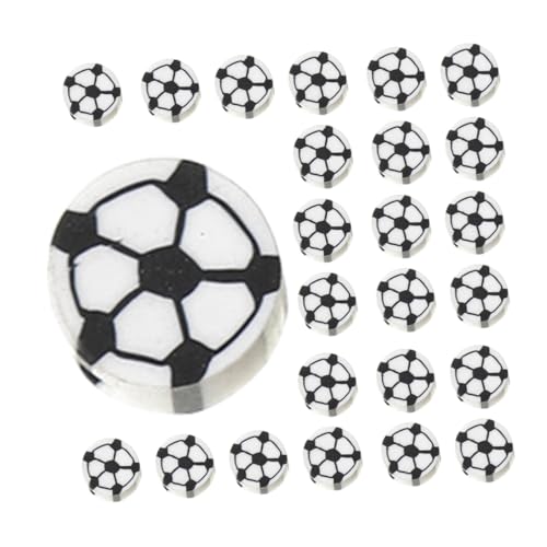 Gatuida 100 Stück Weiche Keramikfußballperlen Runde Perlen Für Schmuckherstellung Bausatz Lustige Perlen Polymer -tonperlen Perlen Für Schmuckhersteller Bunt Sportball-anhänger Polymer-ton von Gatuida
