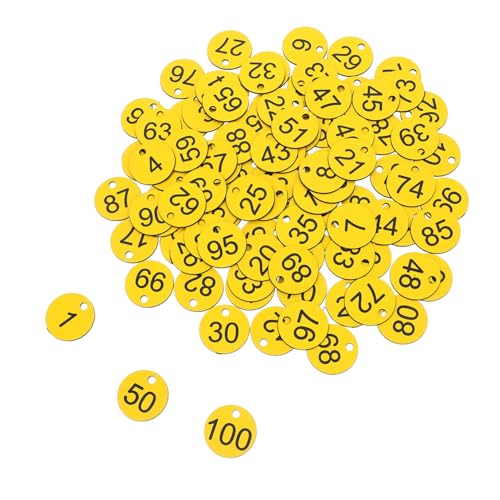 Gatuida 100 Stück Zahlen aus Plastik aufbewahrungssystem schlüsselanhanger Schlüsselanhänger Lagerungskennzeichnung Nummernschilder aus Kunststoff Nummerierte Tags PVC Yellow Gatuida 100 Stück Zahlen aus Plastik aufbewahrungssystem schlüsselanhanger Schlüsselanhänger Lagerungskennzeichnung Nummernschilder aus Kunststoff Nummerierte Tags PVC Yellow von Gatuida