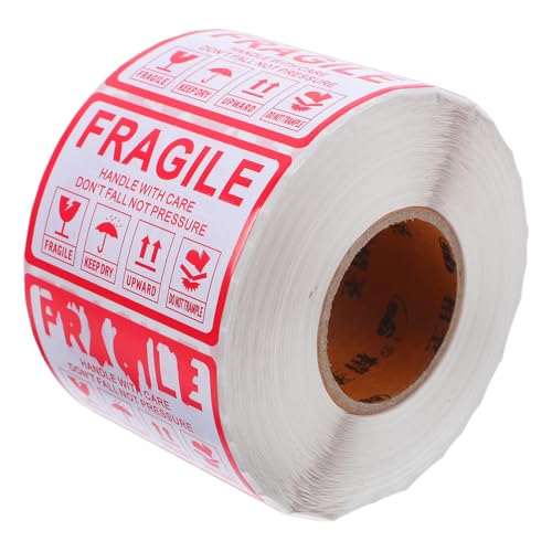 Gatuida 1000 Pcs Versand Fragile Warnschilder Bearbeiten Pflegeaufkleber Für Kleinunternehmenskleber -versandetiketten Für Umzugskartons von Gatuida