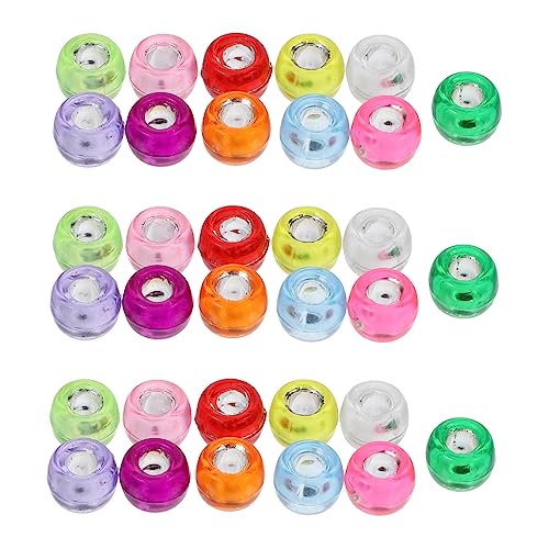 Gatuida 1000 Stück Fassperlen Schmuckmaterial Zahlenperlen Für Haare Transparente Reisperlen Zubehörperlen Für Armbänder Große Loch Abstandsperlen Bunte Perlen Für Schmuck Focal – von Gatuida
