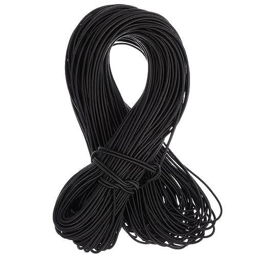 Gatuida 100M Schwarz Elastisches Gummiband Dehnbare Schnur für DIY Basteln Maskenherstellung Kleidung und Dekoration Reißfest und Langlebig für Projekte von Gatuida
