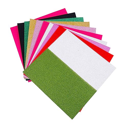 Gatuida 100Stücke Glitzerpapier Buntes Einseitig Glänzendes Bastelpapier Farben für DIY Kunst und Handarbeit von Gatuida