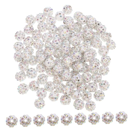 Gatuida 100Stücke Strassperlen für DIY Schmuckherstellung Glitzernde Spacerperlen für Armbänder und Bastelprojekte Vielseitiges Zubehör für Ideen Gatuida 100Stücke Strassperlen für DIY Schmuckherstellung Glitzernde Spacerperlen für Armbänder und Bastelprojekte Vielseitiges Zubehör für Ideen von Gatuida