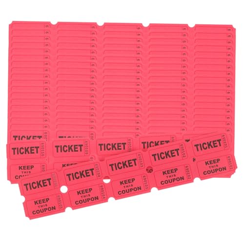 Gatuida 100Stücke Veranstaltungen Rote Tombolatickets Vielseitige Auktionstickets Wiederverwendbare Tickets Für Feiern Und Spiele Gatuida 100Stücke Veranstaltungen Rote Tombolatickets Vielseitige Auktionstickets Wiederverwendbare Tickets Für Feiern Und Spiele von Gatuida