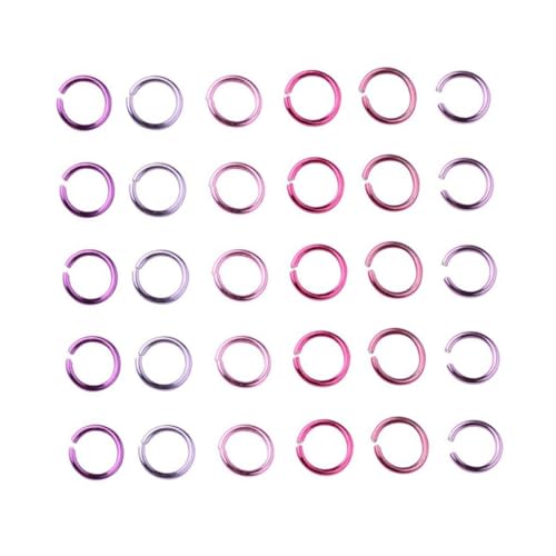Gatuida 1080 Stück Aluminium Sprungringe Bunte Offene Verbindungsringe für DIY Schmuckherstellung Handwerk Anhänger Ketten Armbänder Zubehör von Gatuida