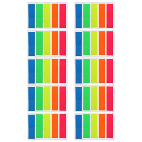 Gatuida 10Sätze Selbstklebende Index Registerkarten Farbvariationen Klassifizierungs Labels für Notizen Bücher und Dokumente für Organisation und Markierung von Gatuida