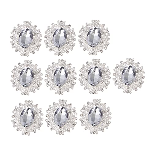 Gatuida 10Stücke DIY Strass Paster Legierung Schmuck Ornamente für Kleidung Brosche Dekorationen Hochzeiten und Partys zum Basteln von Ohrringen von Gatuida