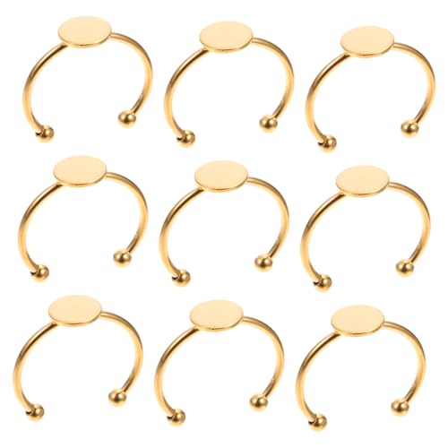 Gatuida 10Stücke Einstellbare Ringrohlinge Teiliges für DIY Schmuckherstellung für Fingerringe mit Platz für Dekorationen Gatuida 10Stücke Einstellbare Ringrohlinge Teiliges für DIY Schmuckherstellung für Fingerringe mit Platz für Dekorationen von Gatuida