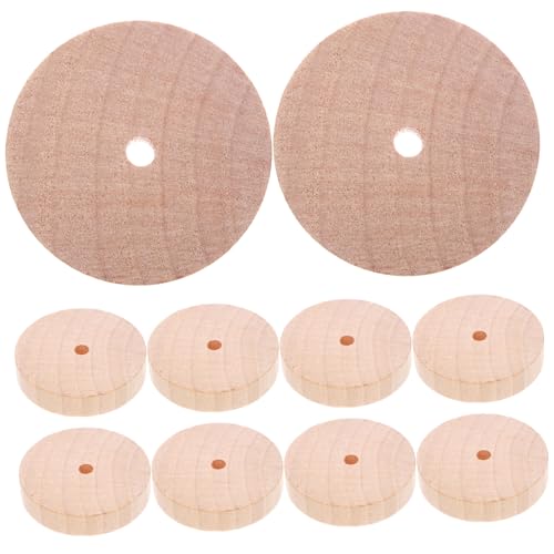 Gatuida 10Stücke Kleine Holzräder Langlebige DIY Spielzeugräder für Handwerksprojekte für Bastelbedarf Vielseitig Einsetzbar von Gatuida