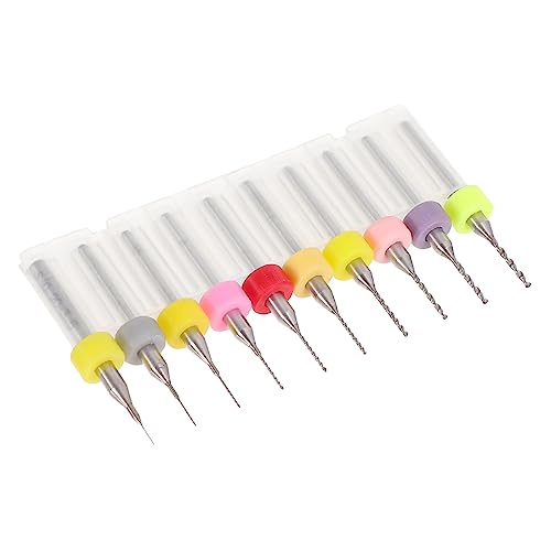 Gatuida 10Stücke Teiliges Wolframstahl Spiralbohrer Set für Präzises Bohren für Modellbau Schmuck und Metallbearbeitung Korrosionsbeständig und Langlebig von Gatuida