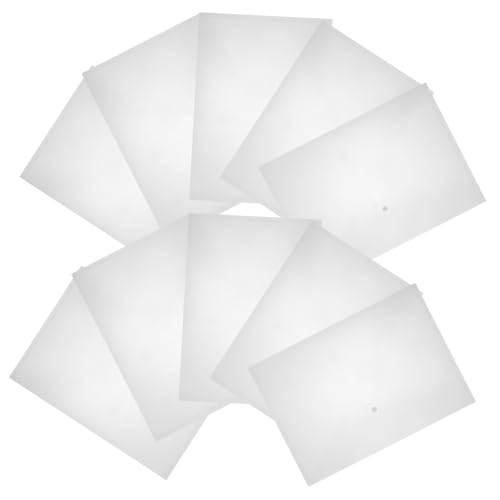 Gatuida 10Stücke Transparente Dokumententaschen Praktische Datei Organizer mit Robustem Druckknopfverschluss für Bürobedarf und Papieraufbewahrung von Gatuida
