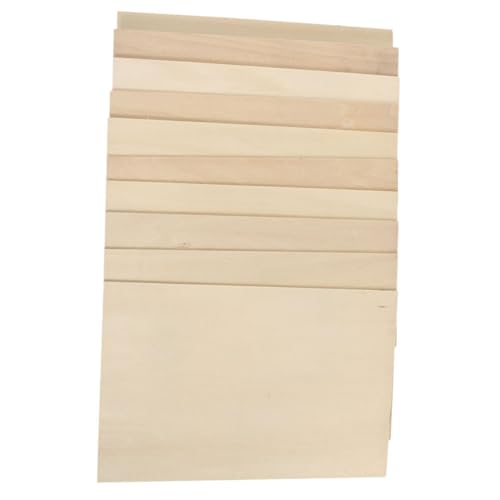 Gatuida 10Stücke Unbehandelte Holzplatten für DIY Bastelprojekte Vielseitige Lindenholzplatten für Malerei Modellbau und Dekoration von Gatuida