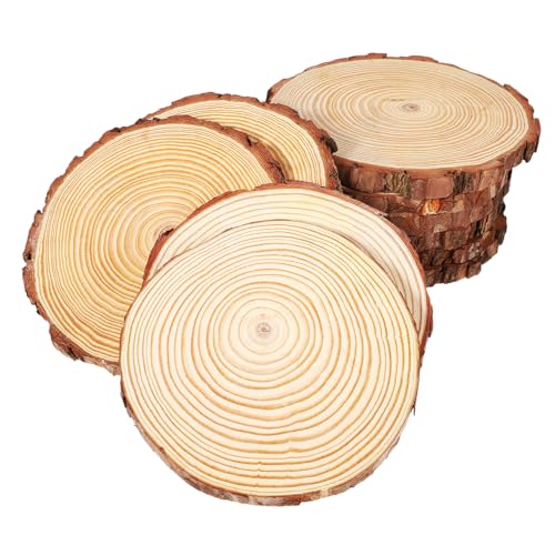 Gatuida 10Stücke Unvollendete Runde Holzscheiben für DIY Bastelprojekte Home Decor und Malerei Rustikale Hochzeitsornamente von Gatuida