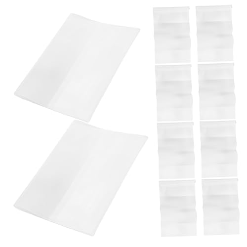 Gatuida 10Stücke Wasserdichte Buchumschläge Wiederverwendbare Transparente Buchschutzfolie für Schulbücher und Notizhefte Langlebig und Praktisch Schützt Wasserschäden von Gatuida