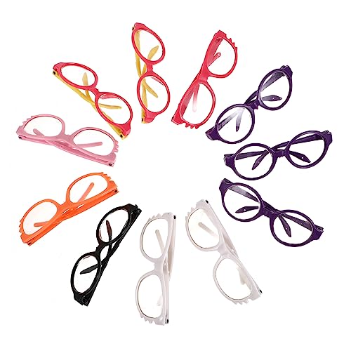 Gatuida 11 Stück Puppenbrille Anziehbrille Für Puppen Brille Puppengläser Dekore Puppe Brillen Anziehbrille Aus Kunststoff Puppe Cosplay Partyzubehör Plastik von Gatuida
