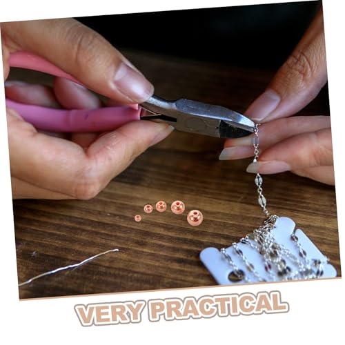 Gatuida 1100 Stück Teiliges Roségold Perlen Electroplattierte Runde Schmuckperlen in DIY Bastelzubehör für Armbänder Halsketten Ohrringe und Schlüsselanhänger Vielseitig für Kreatives von Gatuida