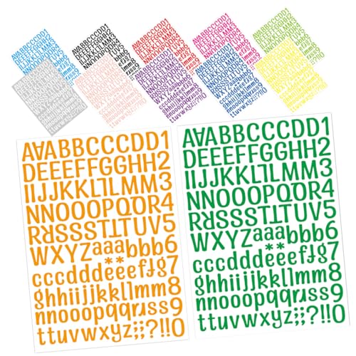 Gatuida 12 Blatt Teiliges Bunte Buchstaben und Zahlenaufkleber Selbstklebend Wasserfest Vielseitig für Poster Scrapbooking Briefkästen DIY Beschriftung und Dekoration von Laptop von Gatuida