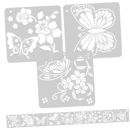 Gatuida 12 Blatt Teiliges Schmetterling Schablonen aus Robustem Pet Wiederverwendbar und Vielseitig für Wandgestaltung DIY Bastelarbeiten Möbel und Heimdekoration Geeignet Vorlagen für von Gatuida