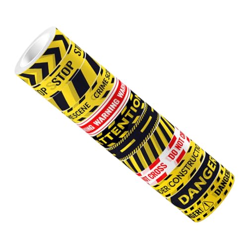 Gatuida 12 Rollen Durchsichtiges Warnband Washi Tape Vielseitiges DIY Scrapbooking Klebeband mit Bauarbeiter Sprüchen Ablösbar und Rückstandsfrei für Planer Notizbücher und Bastelprojekte von Gatuida