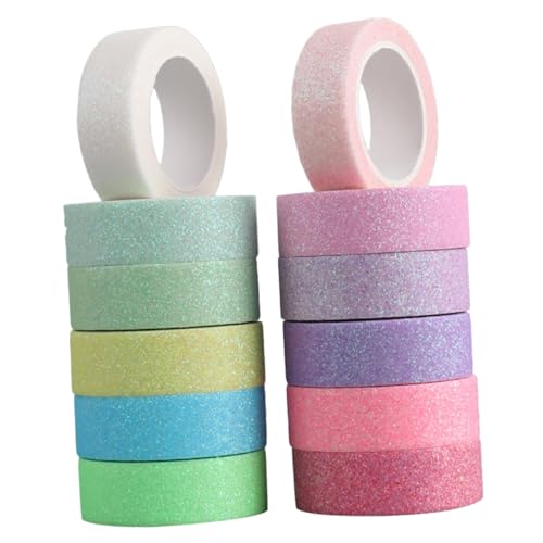 Gatuida 12 Rollen Glitzer Washi Tape Buntes Dekoratives Klebeband für Geschenkverpackung Scrapbooking DIY Bastelarbeiten Selbstklebend Rückstandsfrei Abreißbar Gatuida 12 Rollen Glitzer Washi Tape Buntes Dekoratives Klebeband für Geschenkverpackung Scrapbooking DIY Bastelarbeiten Selbstklebend Rückstandsfrei Abreißbar von Gatuida