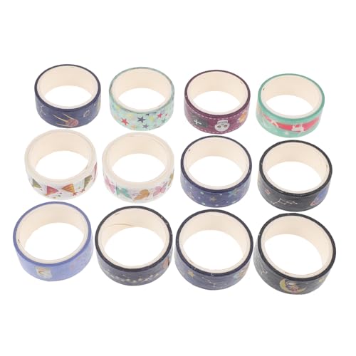 Gatuida 12 Rollen Nachtleuchtendes Washi Tape mit Sternenhimmel motiv Süßes Klebeband für Scrapbooking DIY Dekoration Vielseitig für Planer Geschenke und Alben Geeignet Gatuida 12 Rollen Nachtleuchtendes Washi Tape mit Sternenhimmel motiv Süßes Klebeband für Scrapbooking DIY Dekoration Vielseitig für Planer Geschenke und Alben Geeignet von Gatuida