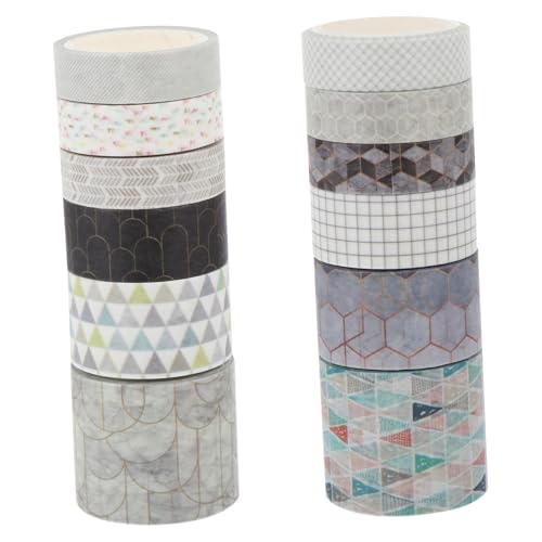 Gatuida 12 Rollen Washi Tape mit Geometrischen Mustern Leicht Ablösbar ohne Rückstände Dekoratives DIY Klebeband für Scrapbook Planer Notizbuch und Bastelmaterial Handreißbar Kompakt und Gatuida 12 Rollen Washi Tape mit Geometrischen Mustern Leicht Ablösbar ohne Rückstände Dekoratives DIY Klebeband für Scrapbook Planer Notizbuch und Bastelmaterial Handreißbar Kompakt und von Gatuida