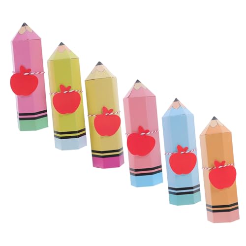 Gatuida 12 Sätze Back To School Bleistiftförmige Süßigkeitenboxen mit Karten Papiertüten für Schulfeiern und Ersten Schultag Gatuida 12 Sätze Back To School Bleistiftförmige Süßigkeitenboxen mit Karten Papiertüten für Schulfeiern und Ersten Schultag von Gatuida