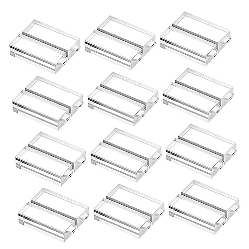 Gatuida 12 Stück Acryl Tischkartenhalter Klare Kartenständer für Hochzeiten Partys Restaurants Tischnummern Speisekarten Stabil und Modern für Dekoration und Events von Gatuida