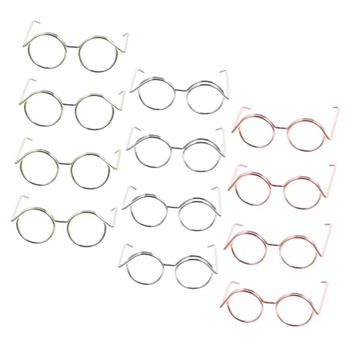 Gatuida 12 Stück Brille Spielzeugzubehör Mini- Puppenbrille Kleine Puppe Deko-Puppe Puppe Mini Von Puppendekorationen Minipuppenbrille Mini -puppenbrille Kupferkabel von Gatuida
