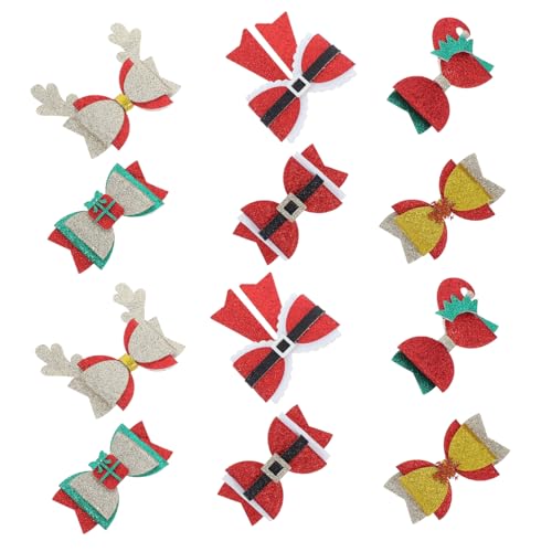 Gatuida 12 Stück Glitzernde Haarclips mit Einzigartigem Schleifen Design aus Filz für Feiertage und Partys Gatuida 12 Stück Glitzernde Haarclips mit Einzigartigem Schleifen Design aus Filz für Feiertage und Partys von Gatuida