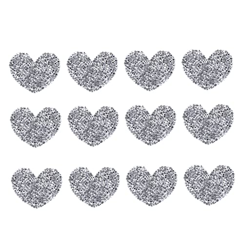 Gatuida 12 Stück Herz Rhinestone Patches Selbstklebende Applikationen für Kleidung Jeans Jacken und Rucksäcke Trendige Dekoration und Reparatur Flicken Einfache Anwendung und Langlebige von Gatuida