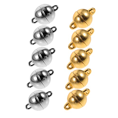 Gatuida 12 Stück Magnetverschlüsse für Schmuck DIY und Armbandverschlüsse Glänzende Einfache und Schließe für Schmuckherstellung und Basteln für Armbänder und Fußkettchen von Gatuida