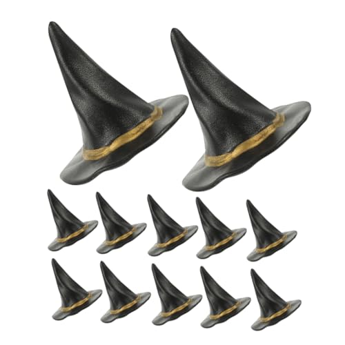 Gatuida 12stücke Miniatur Hexenhüte Dekoration Für Halloween Schwarzen Puppenhüten Für Partys Und Kreative Bastelprojekte von Gatuida