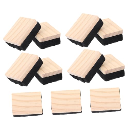 Gatuida 12 Stück Mini Holztafel Radierer Wiederverwendbare Tafelradierer für Klassenzimmer Büro und Zuhause Leicht Praktisch zur von Whiteboards und Kreidetafeln von Gatuida