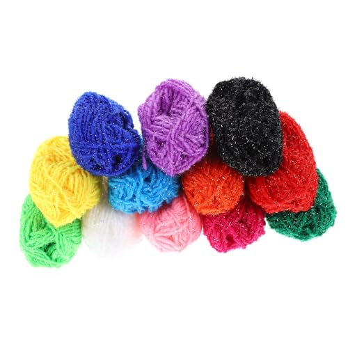 Gatuida 12 Stück Teiliges Acrylgarn für Buntes Weiches Langlebiges Strick Häkelgarn für DIY Handarbeiten für Puppenhaare Wollbilder Häkelblumen und Kreative Bastelprojekte von Gatuida