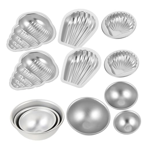Gatuida 12 Stück Teiliges Aluminiumlegierung Badebomben Form Halbrund Stabile Seifenformen für DIY Shampoo Press und Seifenherstellung Geeignet für Anfänger und Profis von Gatuida