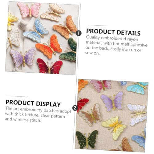 Gatuida 12 Stück Teiliges Bestickte Schmetterlings patches mit Hot Melt Kleber Robuste Textur und Klare Muster zum Aufbügeln und Dekorieren von Kleidung Taschen und Rucksäcken Gatuida 12 Stück Teiliges Bestickte Schmetterlings patches mit Hot Melt Kleber Robuste Textur und Klare Muster zum Aufbügeln und Dekorieren von Kleidung Taschen und Rucksäcken von Gatuida