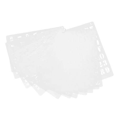 Gatuida 12 Stück Teiliges Buchstaben und Zahlenschablonen aus Langlebigem Pet Material Wiederverwendbar Präzise Vorlagen für DIY Wandmalerei Holzgravur Stoffgestaltung und Kreative von Gatuida