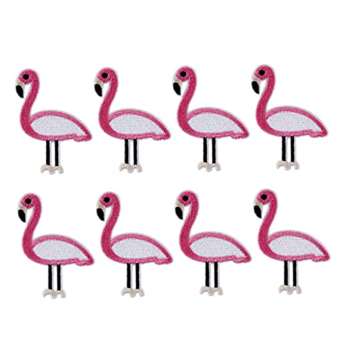 Gatuida 12 Stück Teiliges Flamingo Bügelbild Farbenfrohe Stickerei Applikationen für Jeans Jacken Hüte Taschen für DIY Mode und Reparatur Selbstklebend und Vielseitig Einsetzbar von Gatuida