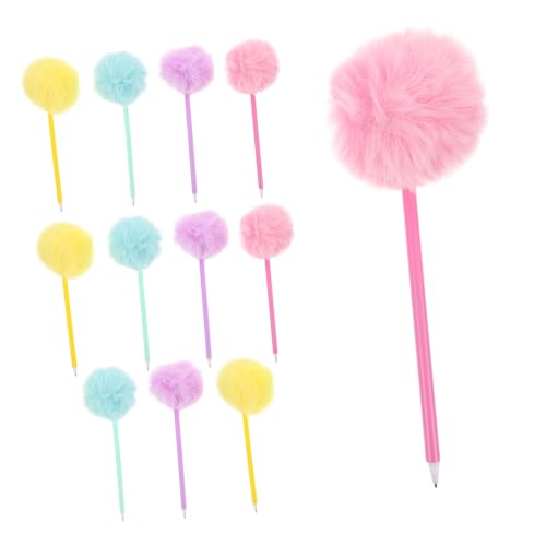 Gatuida 12 Stück Teiliges Flauschige Pom Pom Kugelschreiber Weiche Plüschkugelschreiber mit Angenehmem Griff Bunte Schreibstifte für Schule Büro und Zuhause Kreative Dekorative Gatuida 12 Stück Teiliges Flauschige Pom Pom Kugelschreiber Weiche Plüschkugelschreiber mit Angenehmem Griff Bunte Schreibstifte für Schule Büro und Zuhause Kreative Dekorative von Gatuida