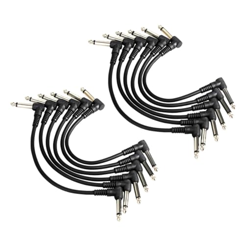 Gatuida 12 Stück Teiliges Gitarren Patchkabel Hochwertige Verbindungskabel für Musikinstrumente für Gitarren Bassgitarren und Effektpedale von Gatuida