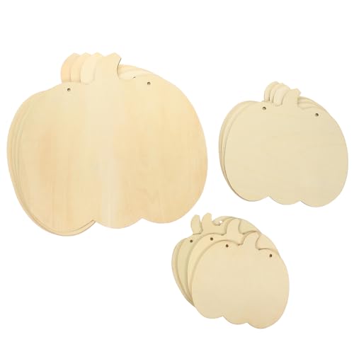 Gatuida 12 Stück Teiliges Holz Pumpkin Formen Unlackierte Holzverzierungen für Diy Halloween Dekorationen mit Jute Schnur für Kreative Bastelprojekte von Gatuida