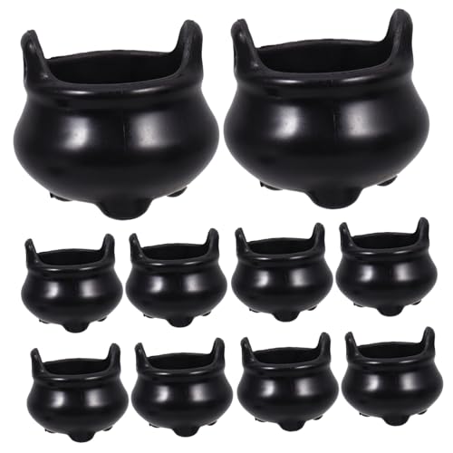 Gatuida 12 Stück Teiliges Mini aus Robustem Abs Detailgetreue Miniatur Deko Schwarz für Halloween Party Tischdeko und Kreatives Bastelprojekt Gatuida 12 Stück Teiliges Mini aus Robustem Abs Detailgetreue Miniatur Deko Schwarz für Halloween Party Tischdeko und Kreatives Bastelprojekt von Gatuida