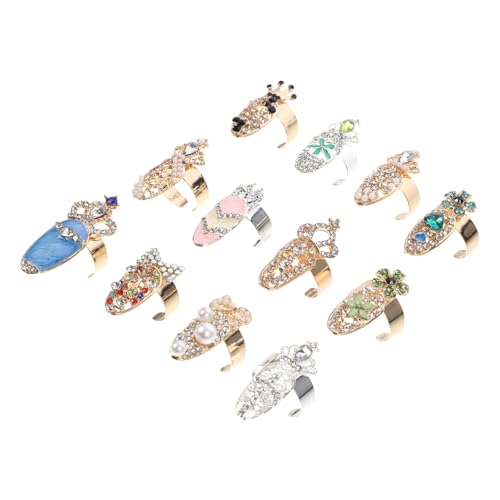 Gatuida 12 Stück Teiliges Nagelschmuck aus mit Verstellbaren Fingerringen für Damen Stilvolle Nail Art Dekoration für Natürliche und Künstliche Nägel Geeignet für Frauen Altersgruppen Gatuida 12 Stück Teiliges Nagelschmuck aus mit Verstellbaren Fingerringen für Damen Stilvolle Nail Art Dekoration für Natürliche und Künstliche Nägel Geeignet für Frauen Altersgruppen von Gatuida